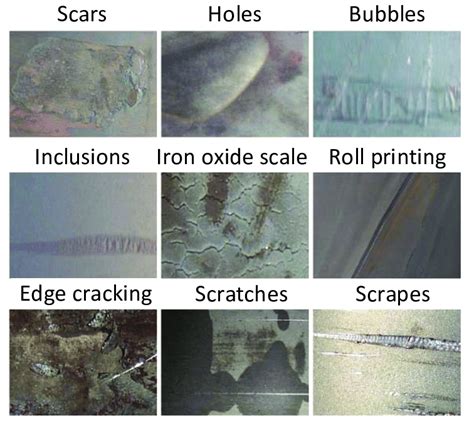 types of defects in steel